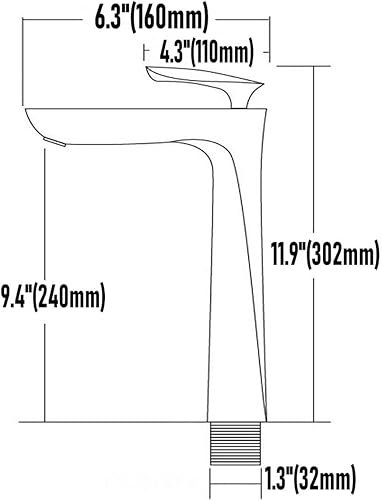 Miniatura 9 de Leekayer Grifo de lavabo de baño de una sola manija con un agujero para montaje en cubierta de lavabo con acabado de níquel cepillado