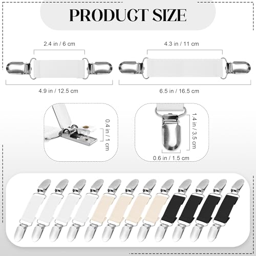Image of Ruisita 12 Pieces Dress Clips Back Cinch Set, Shirt, Sweater, Clothes, Mitten, Shawl, Waist Clips for Women Men