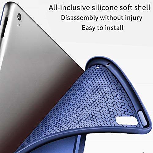 ORIbox Case for iPad Air 3rd 10.5''(2019)/iPad Pro 2nd 10.5''(2017), Lightweight Trifold Stand Smart Cover with Auto Sleep/Wake Function, Soft TPU Back Cover, 10.5 Inch, Dark Blue