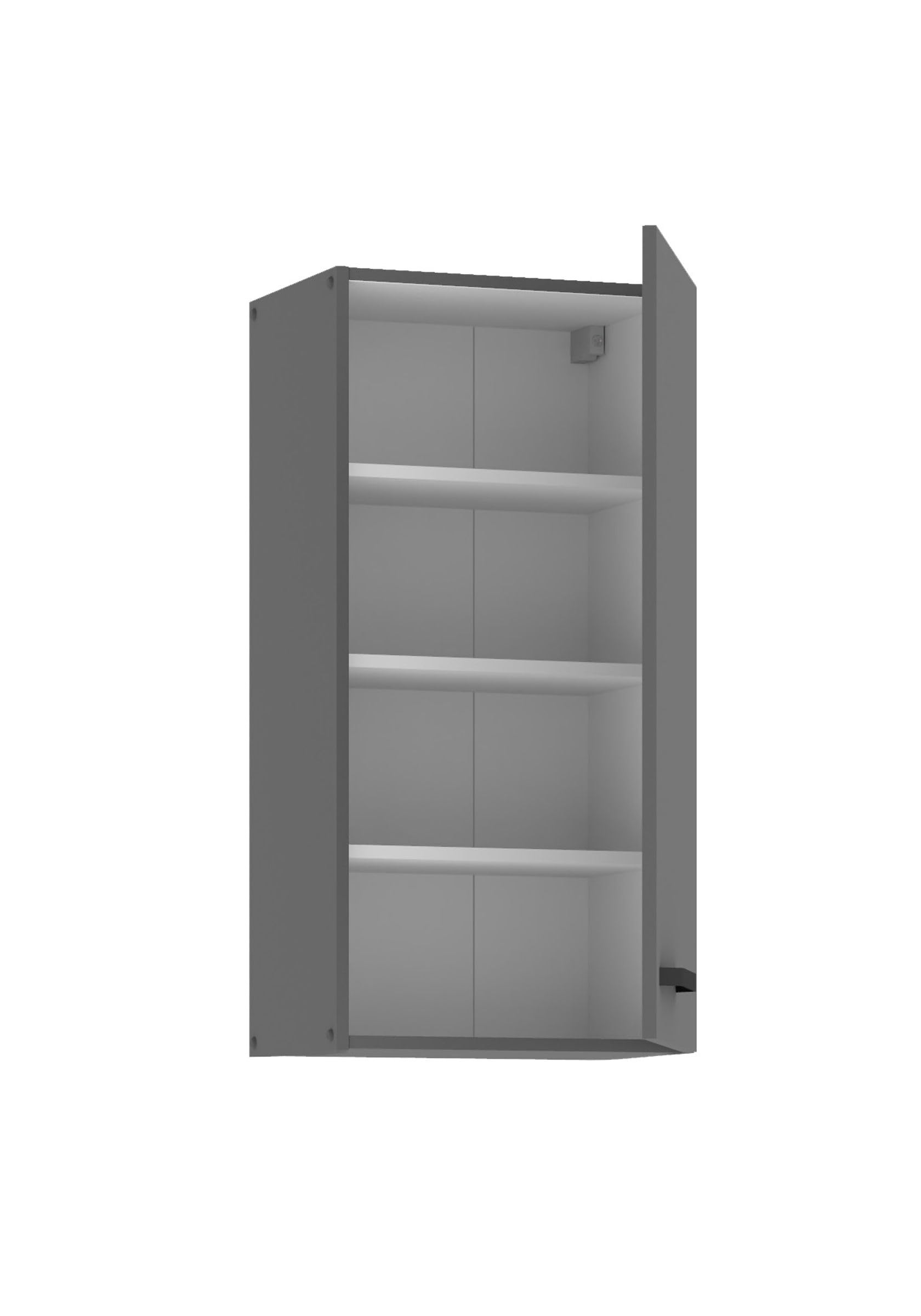 Kuechen-preisbombe Küche Nessa Hängeschrank 45 cm Anthrazit Küchenzeile Küchenblock Einbauküche