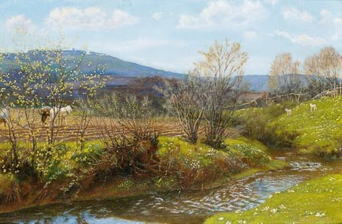 Peinture à l'huile paysage printemps Arthur Hughes pour illuminer un mur sombre