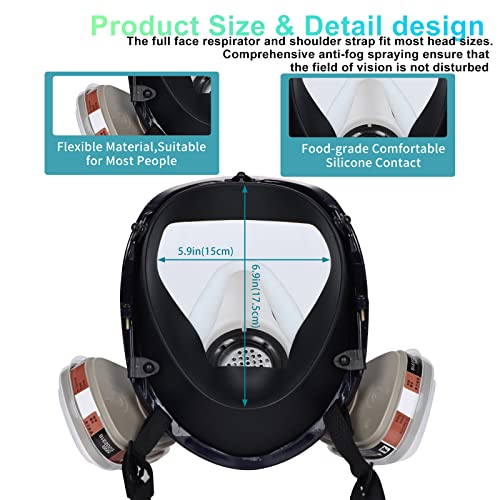 Bgs13 Reusable Full Face Cover 17 In 1, Full Face Respirator, Paint Face Cover For Painting, Machine Polishing, Woodworking, Welding, Decoration Work, And Other Work Protection #TOP5