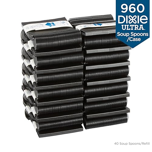 Image of Dixie Ultra SmartStock Series-T Polystyrene Soup Spoon Refill, Black, 960 /Carton (DUSSS5)