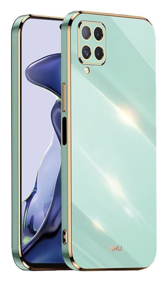 EASSGU [Telaio Elettrolitico Custodia per Samsung Galaxy A22 4G / M22 4G / M32 4G (6.4' Inches) Cover Protettiva in Morbido Silicone TPU - Verde