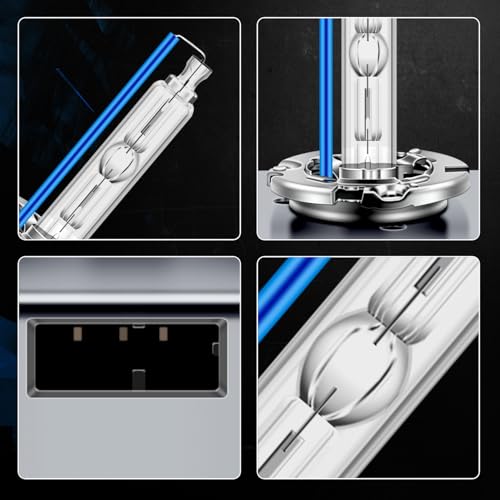 Faros D5S Xenon 8000K Diamond Blue de 25W y soporte metálico anti vibración 4