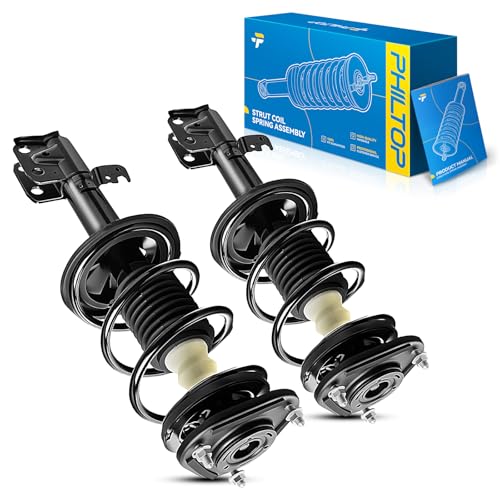 Image of PHILTOP Front Complete Struts Assembly with Coil Spring For 2009-2013 Toyota Corolla 2011-2013 Toyota Matrix 472597 /472598-Quick Loaded Suspension