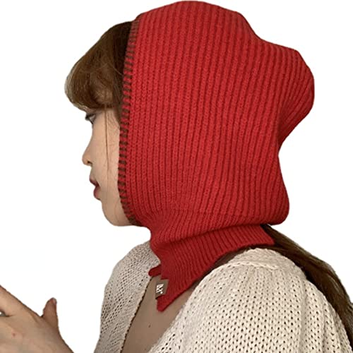 Y2K Fairycore Winter Knitted Hat Scarf Set Cottagecore Warm Earmuff Hat