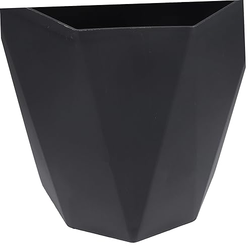Miniatura 8 de Angoily Cubo de basura pequeño de plástico, contenedor de basura, papelera redonda para cocina, dormitorio, baño, oficina (negro)