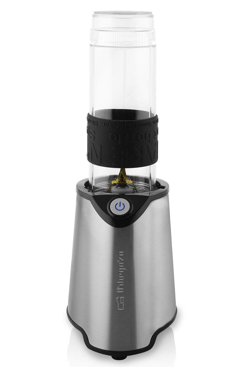 Orbegozo BV 7500 – Batidora Blend & Go, cuchilla de titanio, dos vasos, pica hielo, recoge cables, libre de BPA, 300 W