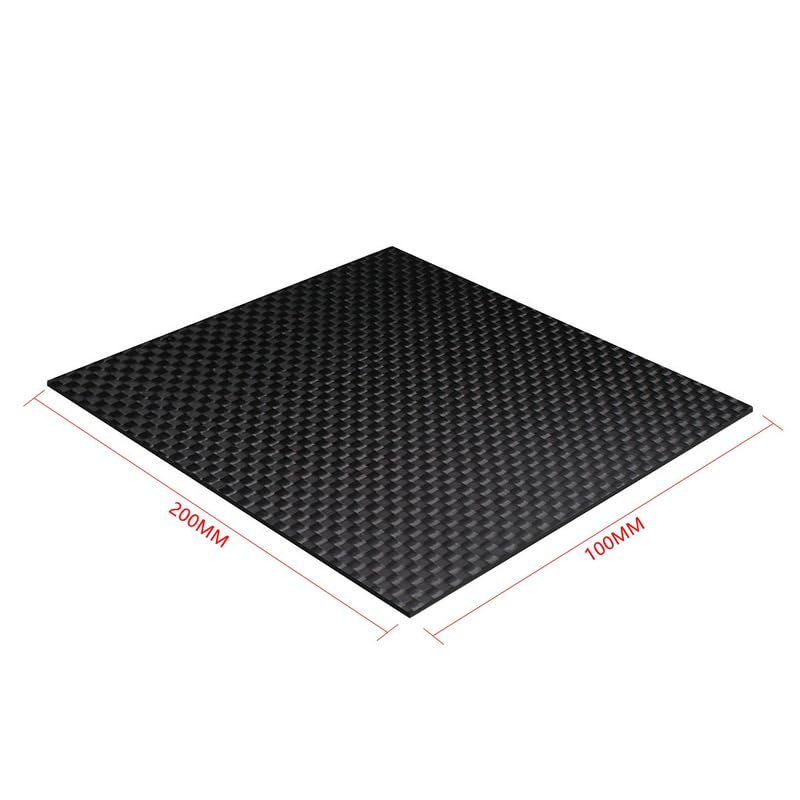 1PCS 100X200MM Matt Surface Carbon Fiber Plate Panel Sheets DIY Composite Hardness Material Carbon Fiber Board 1-5MM Thickness (5MM, Twill)