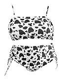 Kouric Einteilige Mädchen Badeanzuge mit Kreuz-V-Ausschnitt, Schwimmbecken-Kostüme für Töchter, Bikini Teenager Mädchen Strand Bademode für 2-12 Jahre-96