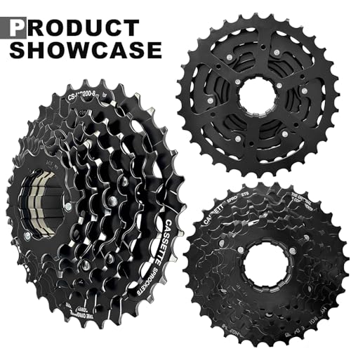 Relwears Bike Cassette CS-HG200 8 Speed Cassette12-32T Bike Sprocket for Mountain Folding Commuter Bike by Relwears - Image 2