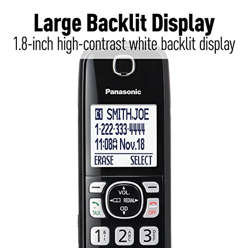 Panasonic Link2Cell Bluetooth Cordless Phone System with Voice Assistant, Call Blocking and Answering Machine. DECT 6.0 Expandable Cordless    System - 5 Handsets - KX-TGF575S (Silver)