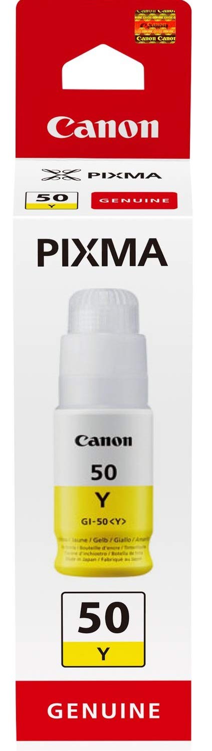 Canon Original GI-50 PGBK/C/M/Y Multipack Nachfülltinte - schwarz 6.000 Seiten, Cyan, Magenta, gelb je 7.700 Seiten für Canon PIXMA G7050, G6050, G5050