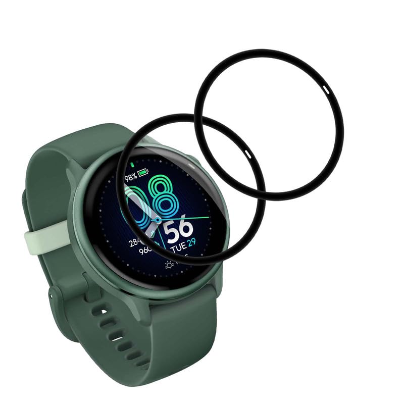 Wondoner für Schutz Garmin Vivoactive 6 Schutzfolie [2 Stück][Soft PMMA][Ultra-klar][Anti-Kratzen] für Diaplayschutz Garmin Vivoactive 6 Folie Screen Protector [HD Displayschutzfolie]