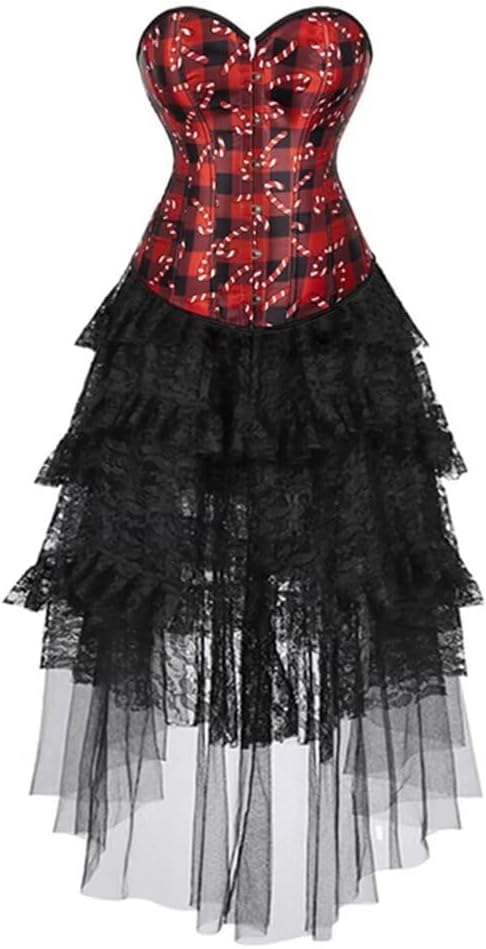 Hengzhifeng Women Renaissance Party Bustier Corset Top with Tulle Skirt