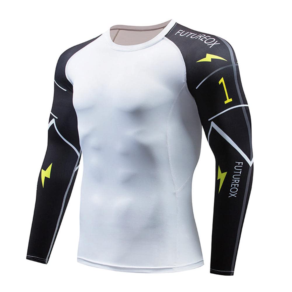 Męskie szybkoschnące rajstopy, długie ubrania do biegania do koszykówki, sportowe wysoce elastyczne ubrania treningowe fitness, topy kulturystyczne, t-shirty