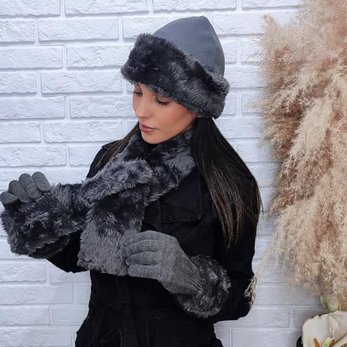 Conjunto Completo de Toucas e Luvas Quentes com Cachecol