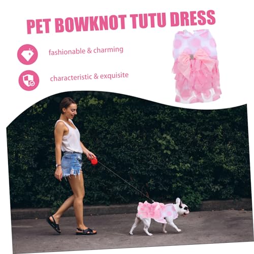 YARNOW vestido de tutu de cachorro de estimação vestidos de tutu de laço para cachorro saias de meni