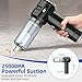Semflagree Car Vacuum Cleaner Cordless, Handheld Vacuum Cleaner Powerful 25000PA Strong Suction with Lighting and LED digital display USB Rechargeable Portable Mini Vacuum for Car, Home, Office