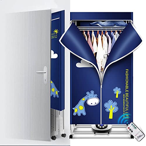 Foldable Electric Heated Clothes Airer Dryer Rack with Remote Control,2/3-Tier Portable Household Dryer Energy Saving (Anion) Digital Timer,1500W Warm Air Drying Wardrobe,for Apartments Laundry (Size