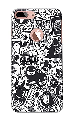 Image of Printed Hard Back Cover Case for Apple iPhone 7+ Plus Logo | iPhone 8+ Plus Logo Back Cover (Mixed Cartoon) -1302