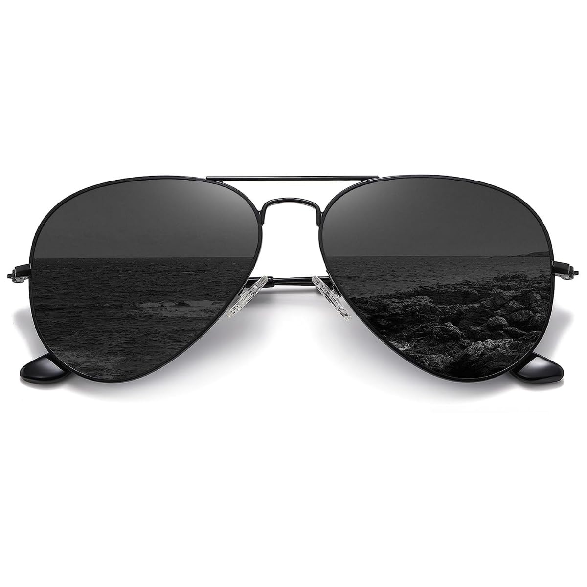 classic aviator sunglasses for men women driving sun glasses glass lens 100% uv blocking