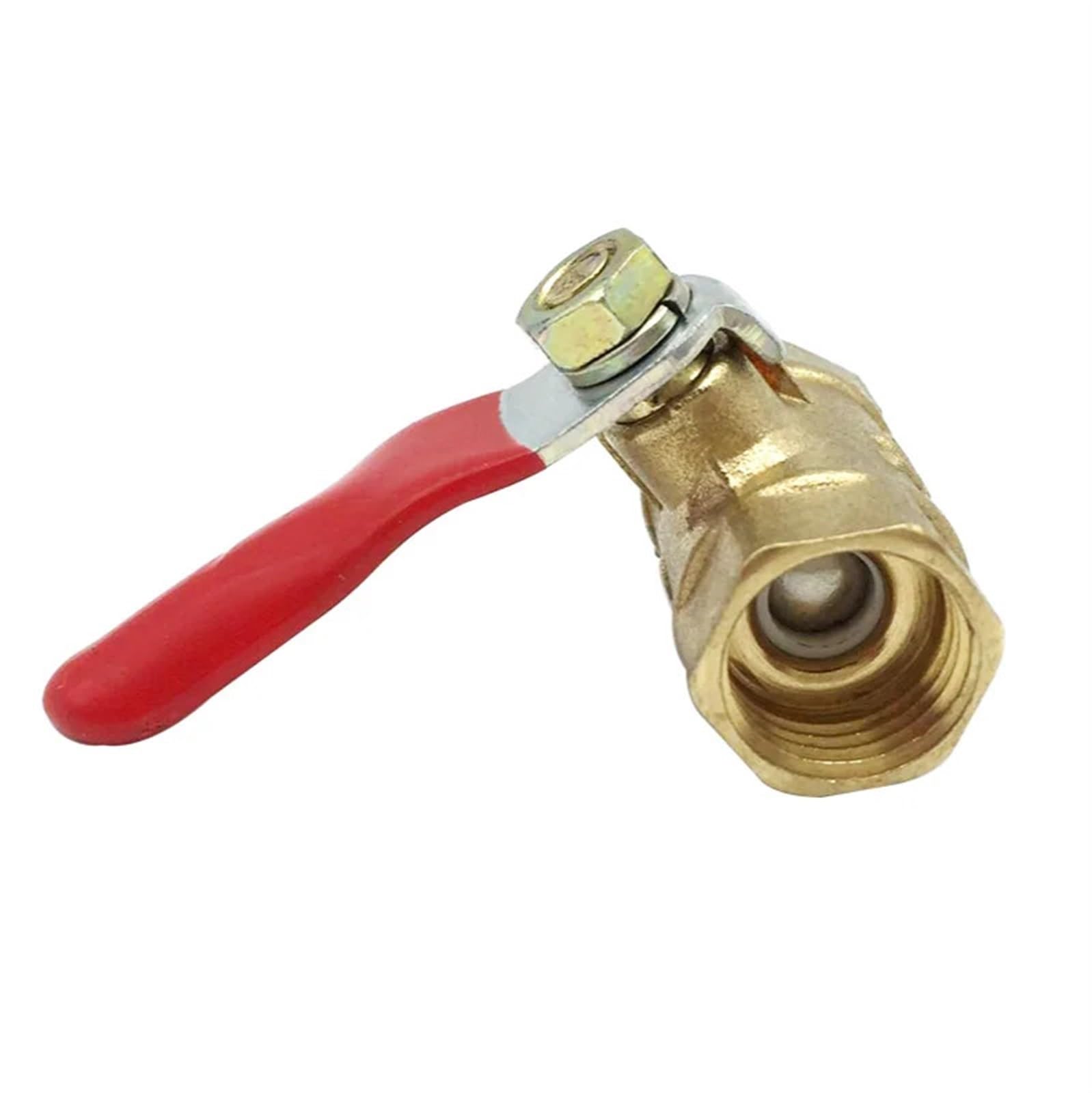 Válvula de bola neumática de rosca hembra BSP de 1/4 pulgadas, 3/8 pulgadas, 1/2 pulgadas, conector de latón, adaptador de acoplador de cobre para agua, aire (3/8 pulgadas)
