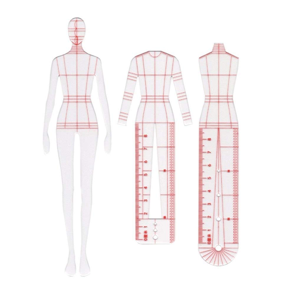 Plantilla de Moda Regla Mujer Curva Francesa Dinámica Humana Regla de Costura Regla de Patchwork Hecha a Mano DIY Artesanía de Medición de Ropa Herramientas de Coser Reglas de Costura