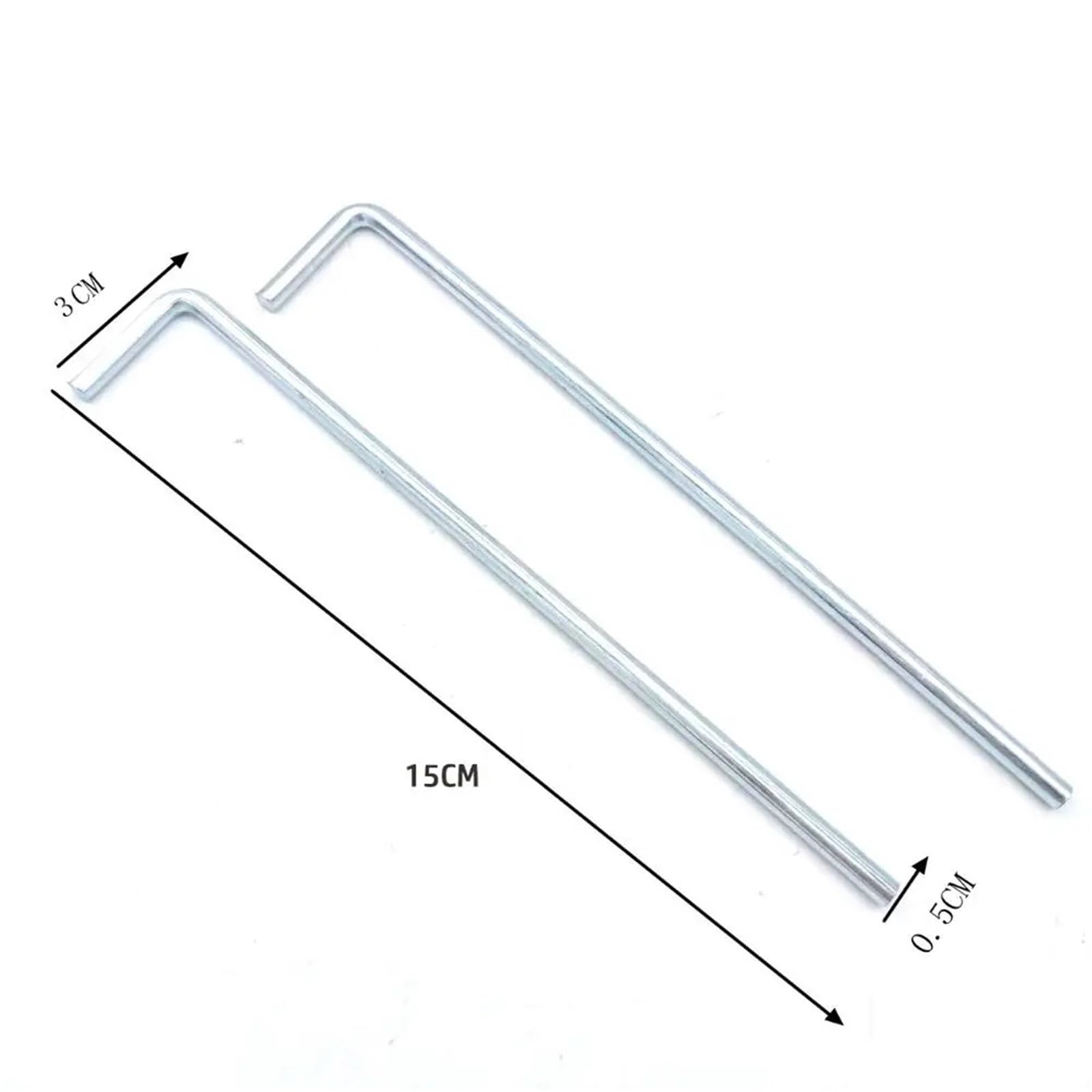 Piquets de Tente Robustes en Acier galvanisé, 50 pièces, Pointe Pointue argentée, Feuille Sol Camping, Ancre, Accessoires pour Le Camping, Les Voyages