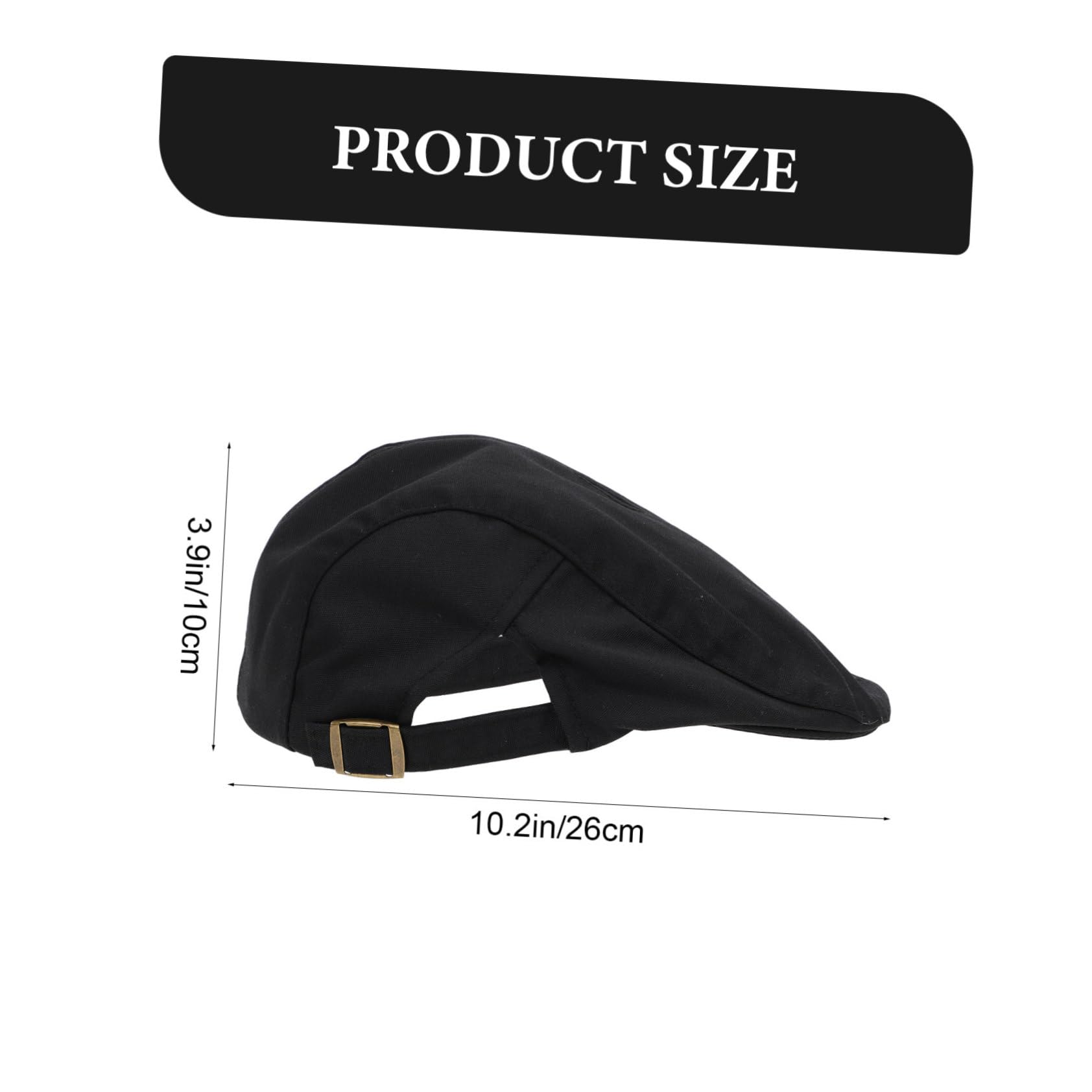 COLLBATH Chef Cabbie Hat Durable and Breathable Canvas Working Cap for Kitchen Restaurant and Outdoor Activities Professional Chef Hat for Men and Women Black