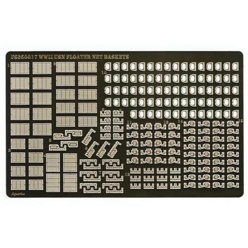 Cestas de flotadores 1/350 para restaurar y detallar maquetas de barcos de la WWII