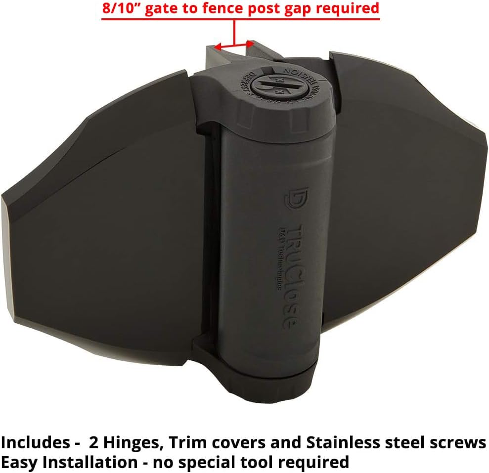 Miniatura 3 de D&D Technologies TCHD2L2S3BTS TruClose - Bisagras de puerta resistentes, para puertas de madera o vinilo de cierre automático de hasta 154 libras,