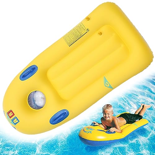 Inflatable Surf Body Board, 47 x 23 inch Surfboard with Handles, ...