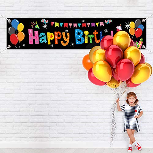 Chiazllta JM0038 Colorful Happy Birthday Banner Large Happy Birthday Yard Sign Backdrop It'S My Birthday Backdrop Party Indoor Outdoor Car Decorations thumb #3