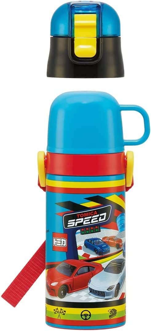 Skater SKDC3-A Trinkflasche Kinder Edelstahl 2-Wege Direkttrinken 419.9 ml (420ml) Cup Drink 349.0 ml (350ml) Tomica 23 Kinderfreundlich Leichter Typ Junge Heiß u