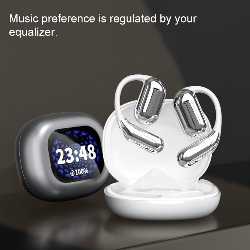 Auriculares inalámbricos Q16Pro gris con pantalla táctil e impermeabilidad IPX5 6
