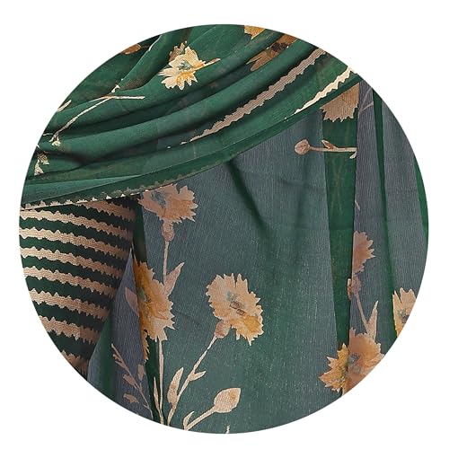 Image of MIRCHI FASHION Women Sari Georgette Plain | Breathable Lightweight Solid Color Saree for Office and Regular Wear with Blouse Piece