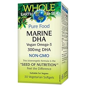 Whole Earth & Sea, Marine DHA Omega-3, 30 Vegetarian Softgels