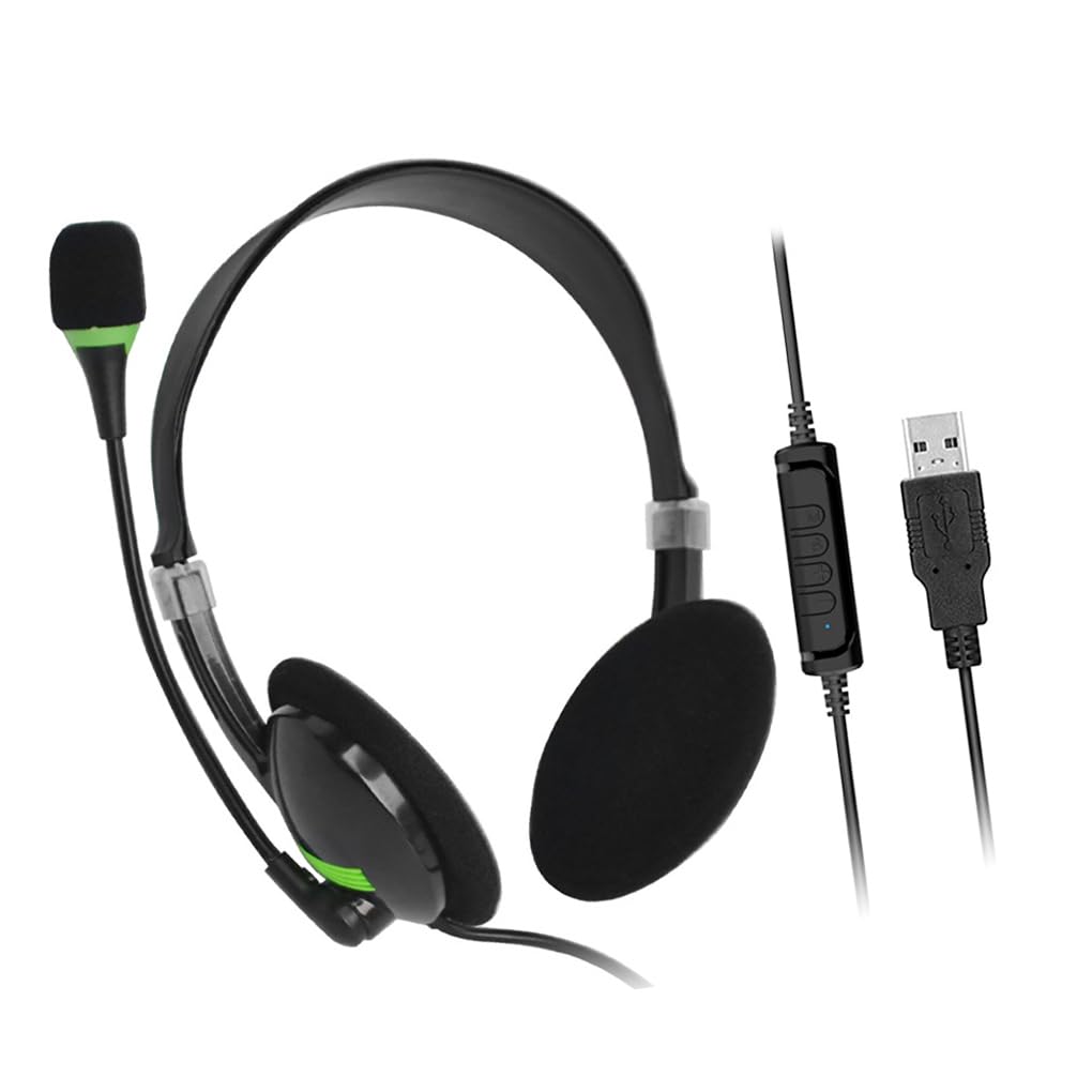5-częściowy zestaw słuchawkowy USB o wysokiej wydajności słuchawki montowane na głowie dobra łączność słuchawki komputerowe do biura biznesowego call center
