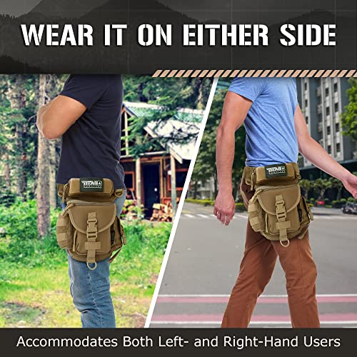 Tacamo® 10L Drop Leg Hip Bag, Drop Leg Bag For Men And Women, Small, Waterproof Tactical Drop Leg Bag, Thigh Harness Leg Bag For Men And Women, Waist Leg Bag For Tools And Kits, Men’s Thigh Bag #TOP4