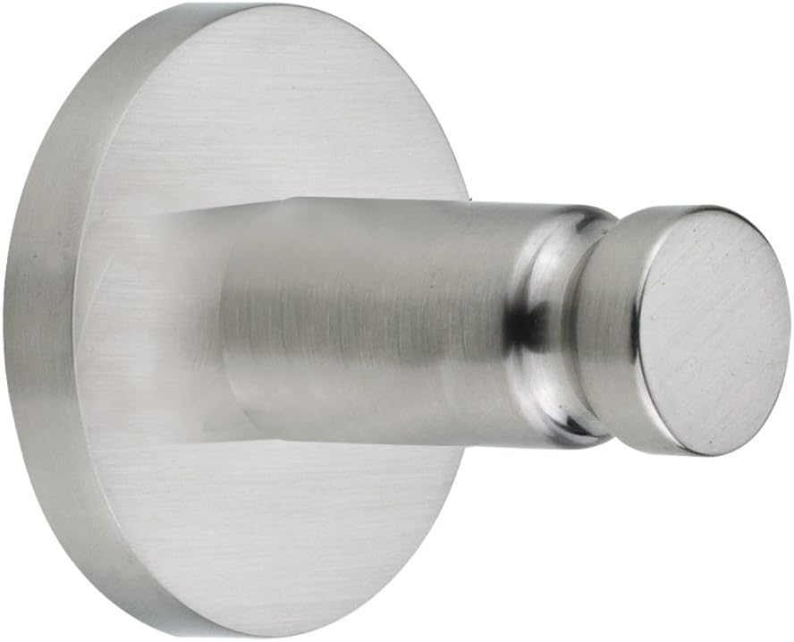 tesa UK Nie Wieder Bohren MO400 3.6 x 3.6 x 3.6cm Moon Hand Towel Hook Brushed Stainless Steel with Never Drill Again Mounting Technology