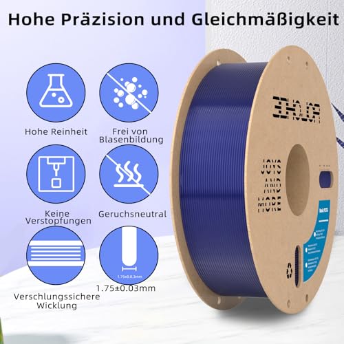 Image of 3DHojor Update Basic PETG Filament 1.75mm 3D Printing Filament 1kg*4 Bundle 3D Filament 1.75mm Dimensional Accuracy + /- 0.03mm with Most 3D Printers-4Pack Clear+Geen+Blue+Orange