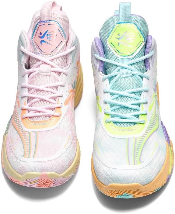 Basketball Shoes for Boys and Girls, Walking Running Shoes Breathable Comfortable Boys Sneakers for Little and Big Kids