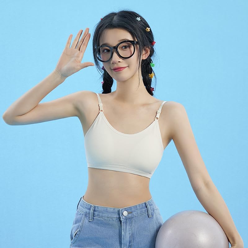 Bras for Girls Training Cotton Bras Wireless Light Padded Sports Bra 8-16 Years Girl's - Image 6