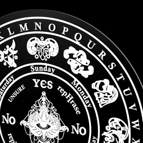 Toyvian アクリル製 振り子ダウジングボード 厚 彫刻入りデスクトップクラフト 安定性と耐久性 ホーム装飾や占いゲーム用