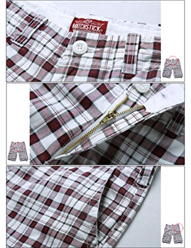 Match Men'S Retro Camo Plaid Summer Polo Cargo Shorts thumb #4