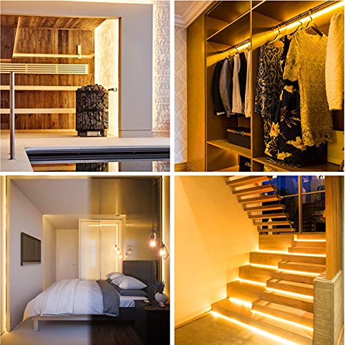 Onforu Led Strip Lights Warm White, 32.8Ft Dimmable 3000K Led Strip, Soft White Rope Light, 2835 Leds 12V Flexible Strip Tape Lighting For Under Cabinet, Home, Kitchen, Bedroom #TOP6