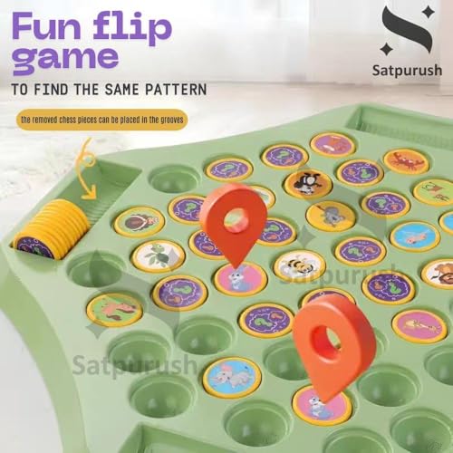 Image of Satpurush Combo Pack of 3 - Flipping Chess, Triangular Chess & Rope Challenge. Educational Indoor Games for Kids 7-14 (SAT-FLIP-Chess-Game)