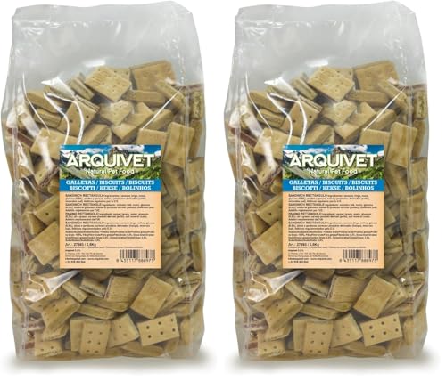 Arquivet, Biscuits, Biscuits pour Chiens, Sandwich rectangulaire, 1 kg (Lot de 2)